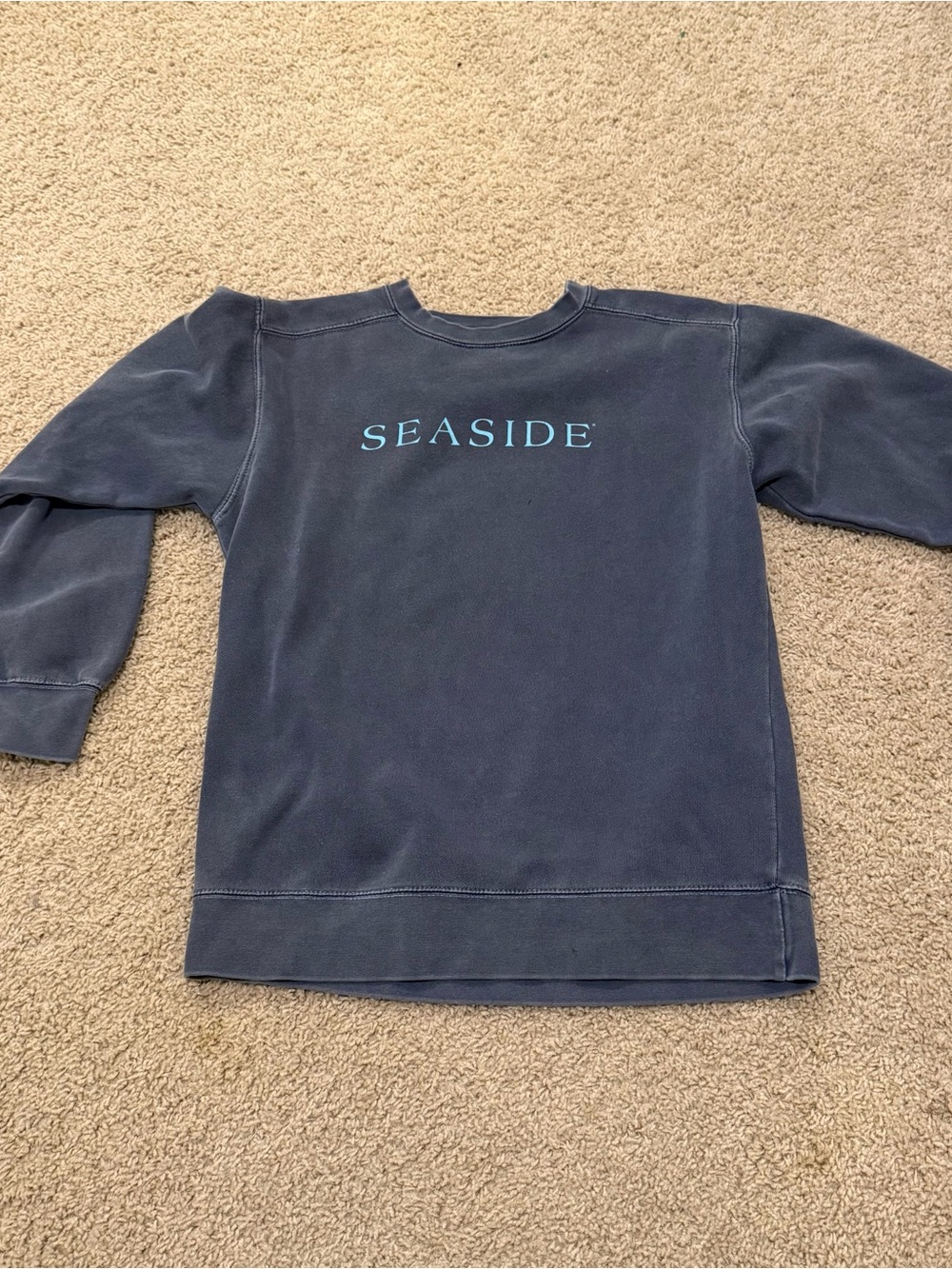 Seaside Navy Logo Crewneck Sweater